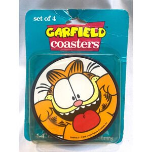 Vintage 1978 Garfield the Cat Coasters Complete Set of 4 Paws United Feature Set